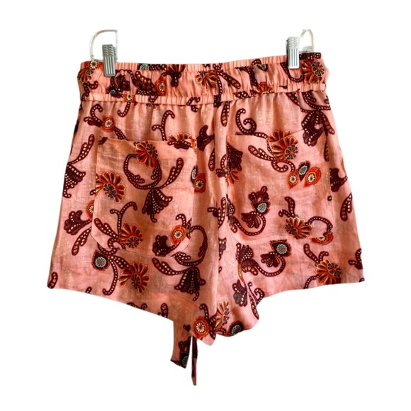 A.L.C. Paisley Print Tie-Waist Linen Short _ Barrett Short - Picture 3 of 4